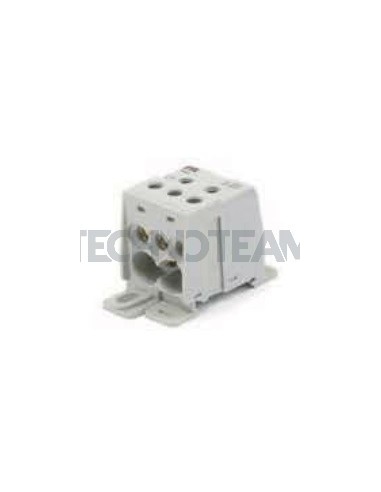 Blocco di distr.1polo IN:1x(35mm2) OUT:1x(35mm2)3x(16mm2) Cu