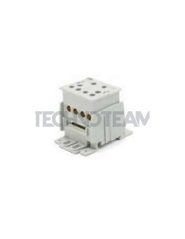Blocco distr.1polo IN:1x(20x10mm) OUT:4x(25mm2)2x(35mm2) Cu