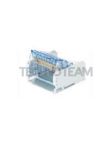 Blocco di distribuz.2poli 2x[IN:2x(16mm2) OUT:7x(10mm2)] Cu