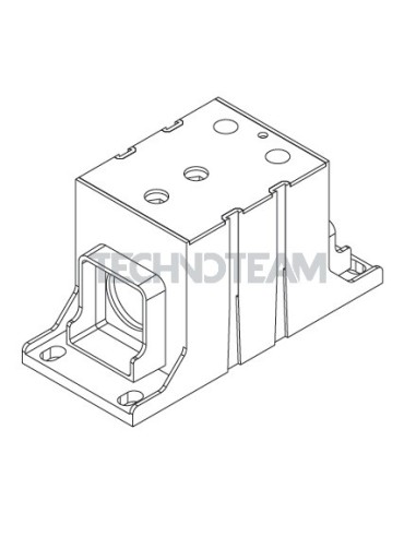 Distribution block 1pole IN:1x(500mm2) OUT:2x(300mm2) Al