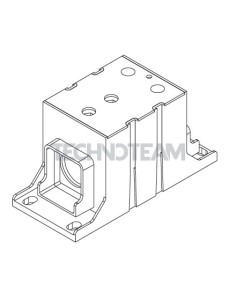 Blocco di distribuz.1polo IN:1x(500mm2) OUT:2x(300mm2) blu
