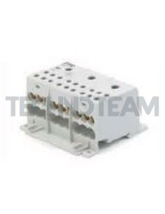 Blocco di distribuz.3poli 3x[IN:1x(70mm2) OUT:6x(16mm2)] Al