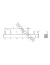Barra pin 3poli isolata 35mm2 27mm/81mm 5989S