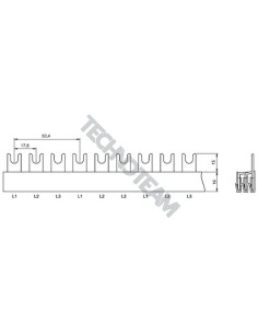 Barra forcella 3p isolata 17,8/53,4mm 700/8TEEK