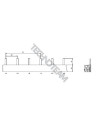 Barra pin 3poli isolata 10mm2 27mm/81mm 712S