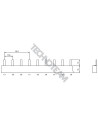 Busbar pin 3poles isolated 17,8mm/53,4mm ES S3181