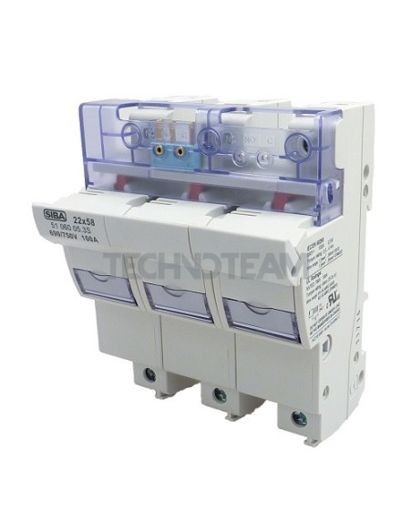 Base 22x58 690V IEC/750V UL 3p con micro(fusione+presenza)