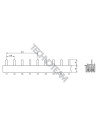 Busbar pin 4poles isolated 17,6mm/70,4mm 3903SPM