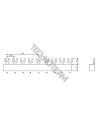 Barra forcella 4p isolata 17,8mm/71,2mm ES 42416