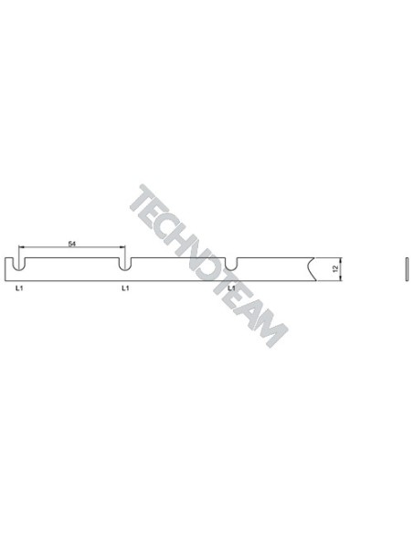 Barra forcella 1polo isolata 54mm 3538