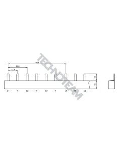 Barra pin 4poli isolata 17,8mm/106,8mm ES S41216N