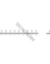 Busbar 50mm2 isolated 90° 1P 1500VDC 4x22,5mm +end caps
