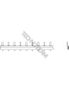 Busbar 50mm2 isolated 1P 1500VDC 12x22,5mm +end caps