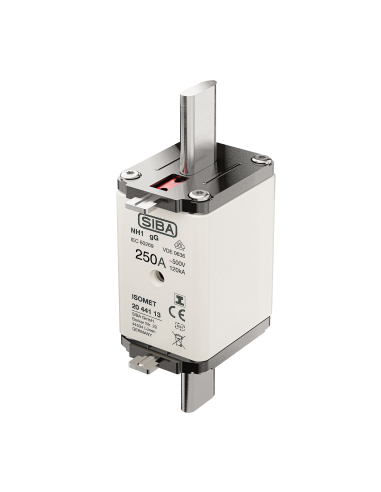 Fusibile NH1 gG 500V placche isol.doppio indicatore 200A