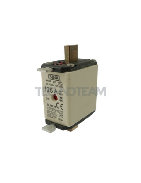 Fuse NH00 gG 500V insulated cover double indicator 125A