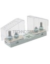 Fuse base DIN000-00 80mm 600VDC UL+ cover 200A