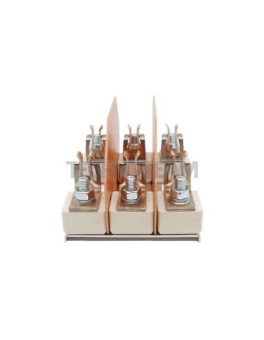 Base portafusibile metallo/ceramica NH00 160A 3poli+divisori