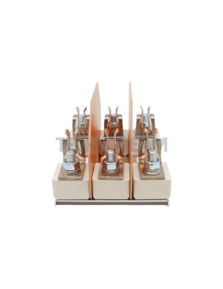 Base portafusibile metallo/ceramica NH00 160A 3poli+divisori