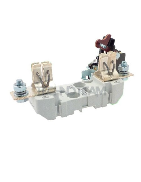 Base poliestere NH1 1polo+micro fissaggio guida DIN o a vite