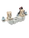 Base poliestere NH2 1polo+micro fissaggio guida DIN o a vite