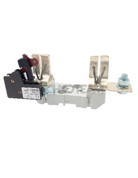 Fuse holder polyester NH3 1P with microswitch DIN rail/screw