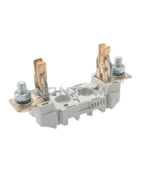 Base poliestere ST NH00 1polo fiss. su guida DIN o a vite