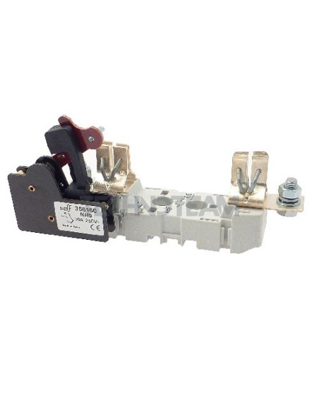 Fuse holder polyester ST NH0 1pole with switch screw fixing