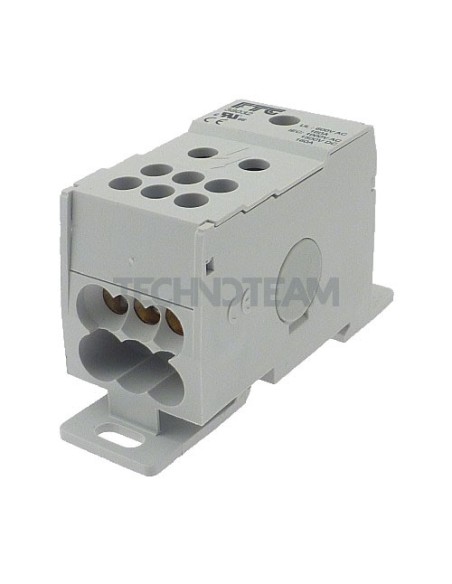 Blocco di distribuz.1polo IN:1x(70mm2) OUT:6x(16mm2) Cu