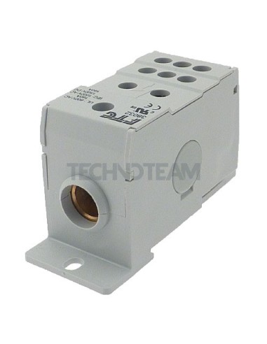 Blocco di distribuz.1polo IN:1x(70mm2) OUT:6x(16mm2) Cu