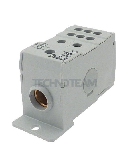 Blocco di distribuz.1polo IN:1x(70mm2) OUT:6x(16mm2) Cu