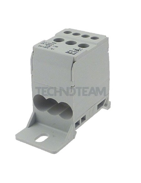 Distrub.block 1pole IN:3x(2,5-25mm2) OUT:4x(2,5-6mm2) Cu