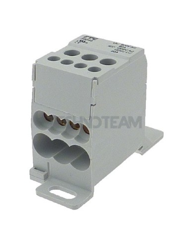 Distrub.block 1pole IN:3x(2,5-25mm2) OUT:4x(2,5-6mm2) Al