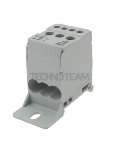 Blocco di distr.1polo IN:3x(2,5-25mm2) OUT:4x(2,5-6mm2) Al 2