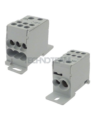 Blocco di distr.1polo IN:1x(35mm2)1x(16mm2) OUT:6x(16mm2) Cu
