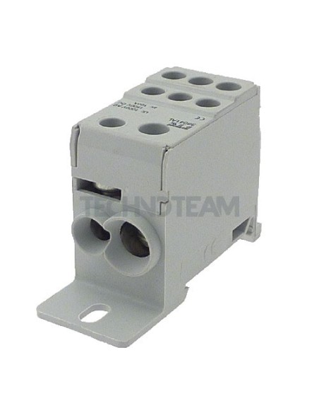 Blocco di distr.1polo IN:1x(35mm2)1x(16mm2) OUT:6x(16mm2) Cu