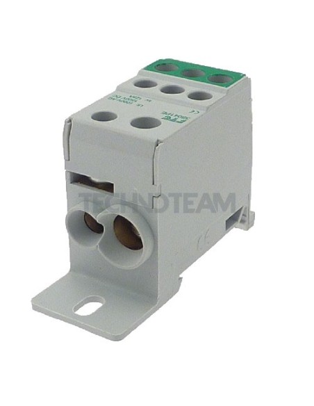 Blocco di distr.1polo IN:1x(35mm2)1x(16mm2) OUT:6x(16mm2)ver