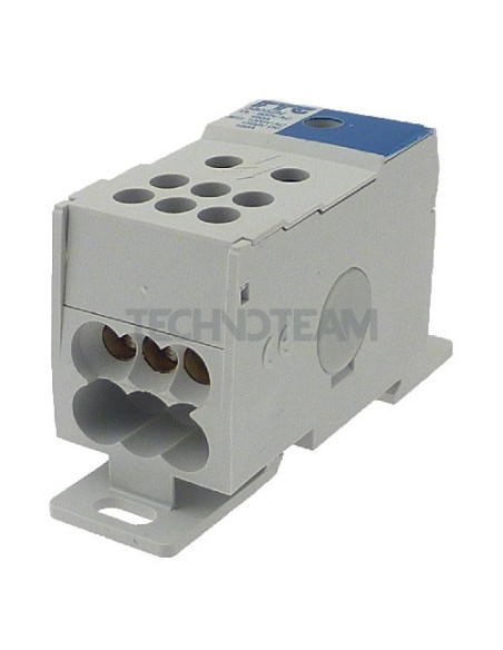 Blocco di distribuz.1polo IN:1x(70mm2) OUT:6x(16mm2) blu