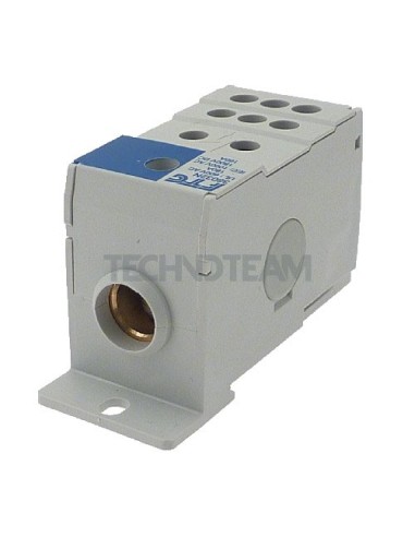 Distribution block 1pole IN:1x(70mm2) OUT:6x(16mm2) blu