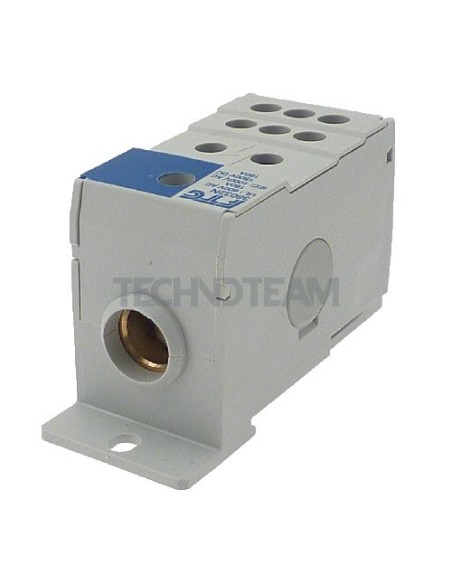 Distribution block 1pole IN:1x(70mm2) OUT:6x(16mm2) blu