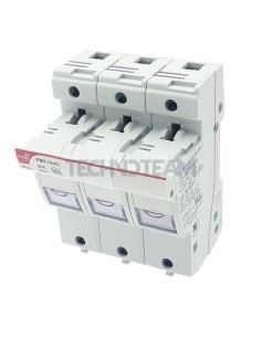 Fuse holder 14x51 690VAC 750VDC IEC 750V AC UL 3poles