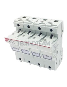 Fuse holder 14x51 690VAC 750VDC IEC 750V AC UL 4poles