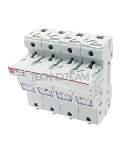 Fuse holder 14x51 690VAC 750VDC IEC 750V AC UL 4poles