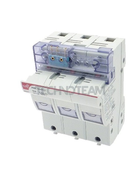 Fuse holder 14x51 3p 750VAC/DC UL switch (fusing+ presence)