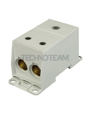 Distribution block 1pole IN:1x(25x10mm) OUT:2x(120mm2) Cu