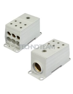 Blocco di distribuz.1polo IN:1x(240mm2) OUT:6x(50mm2) Cu