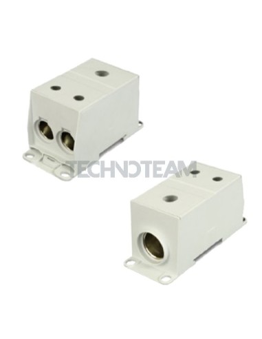 Blocco di distribuz.1polo IN:1x(240mm2) OUT:2x(120mm2) Cu