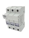 Fuse holder 10x38 690VAC/750VDC 3poles with light indicator