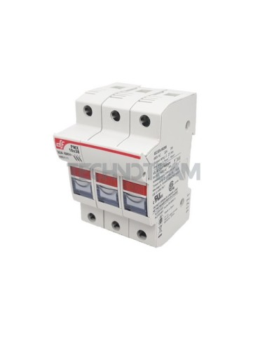 Base portafusibile 10x38 690VAC/750VDC 3P ULcon ind.lum(PMX)