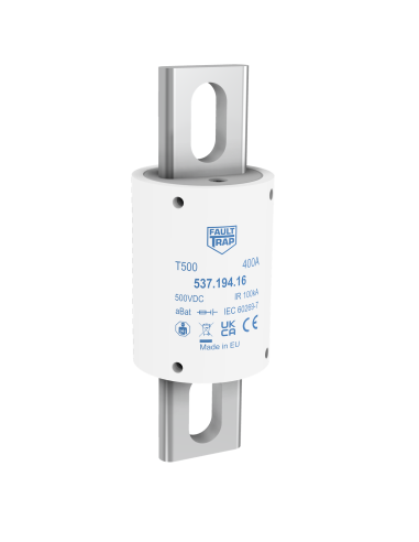 T500 - Fusibile 500VDC aBat d:38mm assiale 80mm 160A