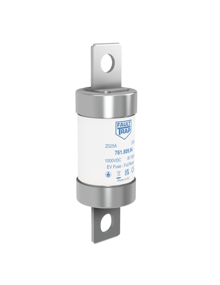 Z025A - Fusibile per automotive 1000V DC EV-full range 100A 37x123mm terminali assiali, interasse 100mm